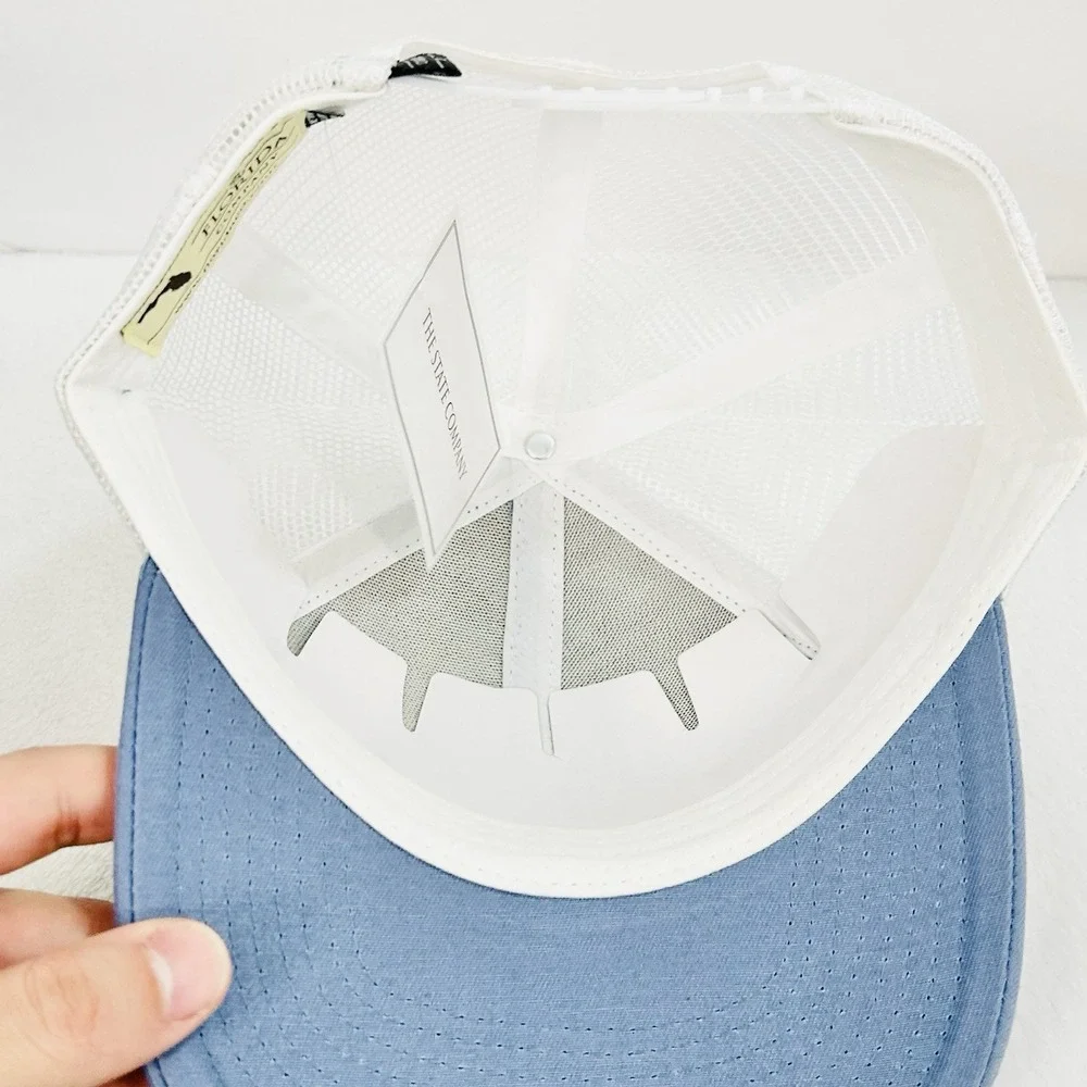 The State‎ Company Florida Script Trucker Hat Cap Adjustable Snapback Light Blue